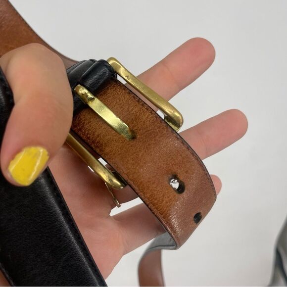 Coach Black Leather Belt with Gold Buckle - Picture 5 of 15
